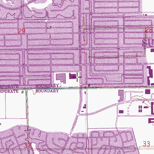 Topographic Map of Horizon Elementary School, FL
