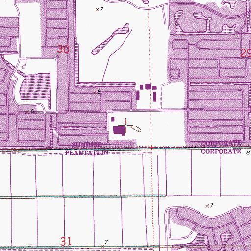 Topographic Map of Nob Hill Elementary School, FL
