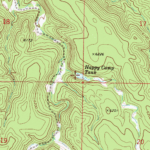 Topographic Map of Happy Camp Tank, AZ