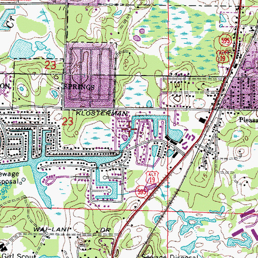 Topographic Map of Cove Springs, FL