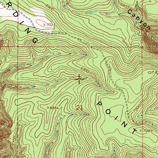 Topographic Map of Harding Point, AZ