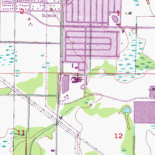 Topographic Map of Progress Village Elementary School, FL