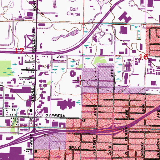 Topographic Map of Roland Park K-8 School, FL