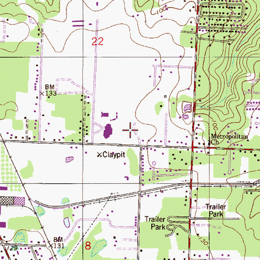 Topographic Map of L D McArthur Elementary School, FL