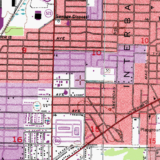Topographic Map of Chiaramonte Elementary School, FL