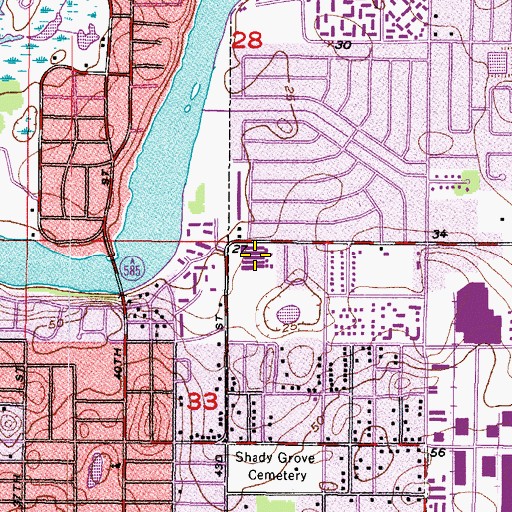 Topographic Map of Robles Elementary School, FL