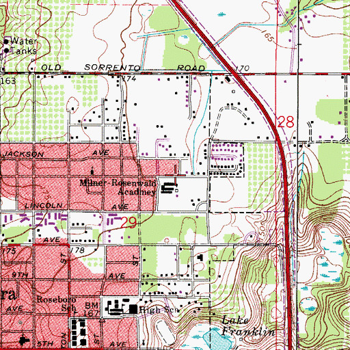 Topographic Map of Triangle Elementary School, FL
