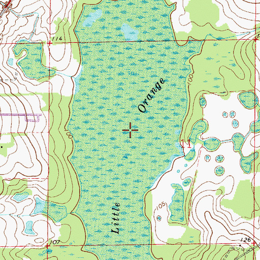 Topographic Map of Orange Creek Camp Lake, FL