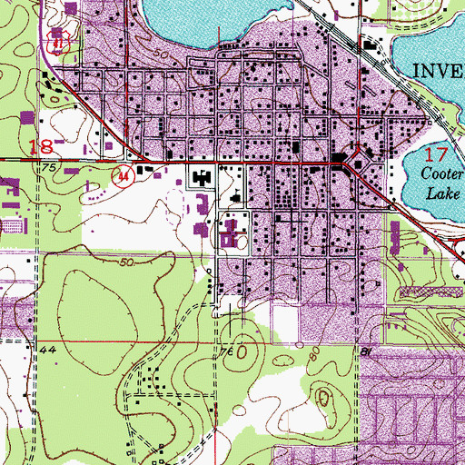 Topographic Map of Citrus Memorial Hospital, FL