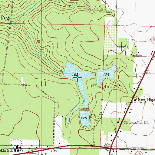 Topographic Map of John C Pace Pond One, FL