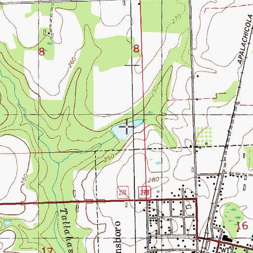 Topographic Map of H M Spooner Pond, FL
