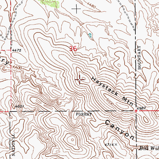 Topographic Map of Haystack Mountain, AZ