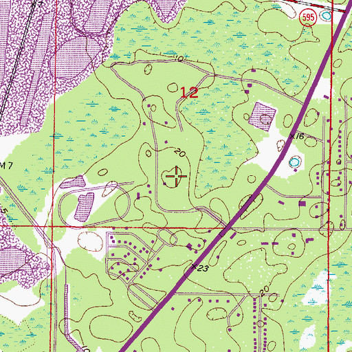 Topographic Map of Grace Memorial Gardens, FL