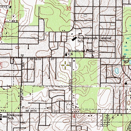 Topographic Map of Phoenix School, FL