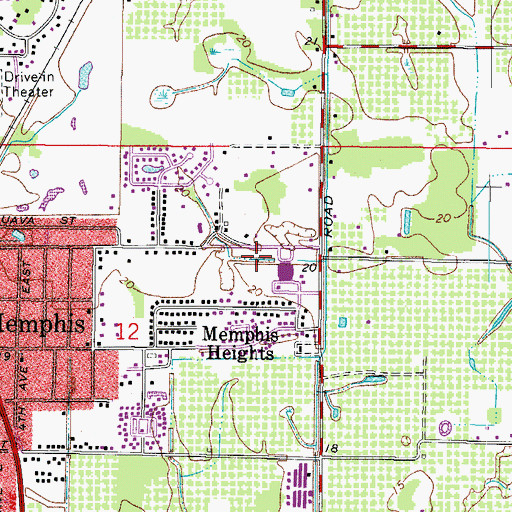 Topographic Map of Tillman Elementary School, FL