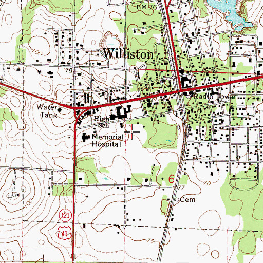 Topographic Map of Joyce M Bullock Elementary School, FL