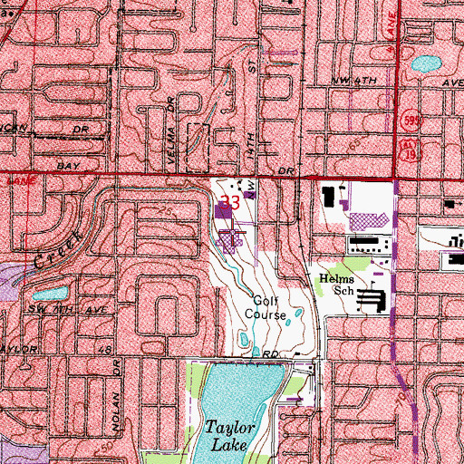 Topographic Map of Largo Medical Center, FL