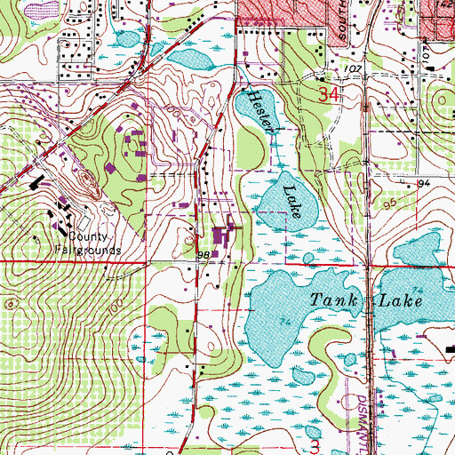 Topographic Map of Pasco Regional Medical Center, FL