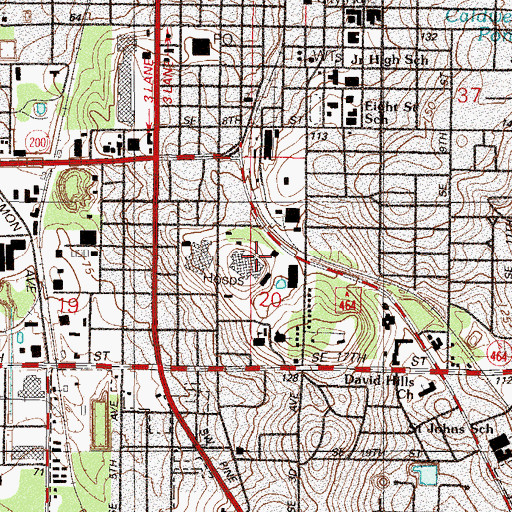 Topographic Map of Ocala Regional Medical Center, FL