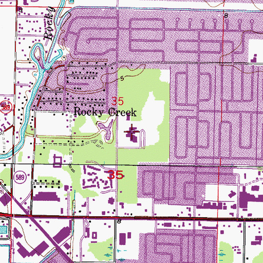 Topographic Map of Tampa Community Hospital, FL