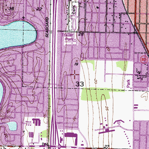 Topographic Map of Batron Elementary School, FL