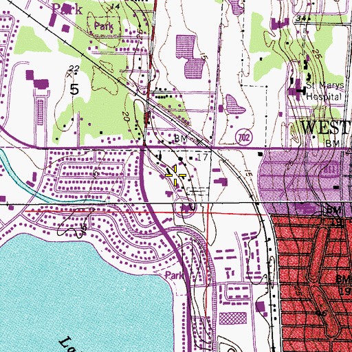 Topographic Map of Sabal Elementary School, FL