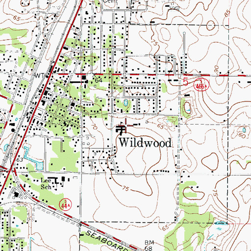 Topographic Map of North Sumter Primary School, FL