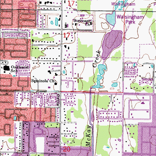 Topographic Map of The Garden Sanctuary, FL