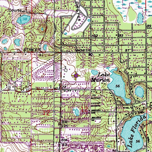 Topographic Map of Altamonte Elementary School, FL
