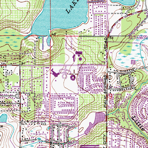 Topographic Map of Forest City Elementary School, FL