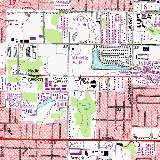 Topographic Map of Tuttle Elementary School, FL