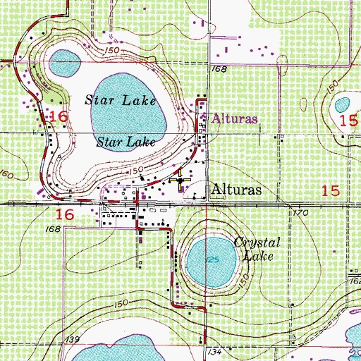 Topographic Map of Alturas Elementary School, FL
