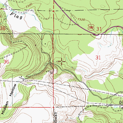 Topographic Map of Hidden Hollow, AZ