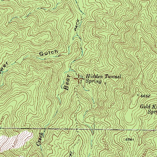 Topographic Map of Hidden Tunnel Spring, AZ