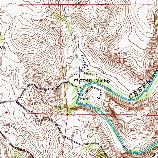 Topographic Map of Hidden Valley, AZ