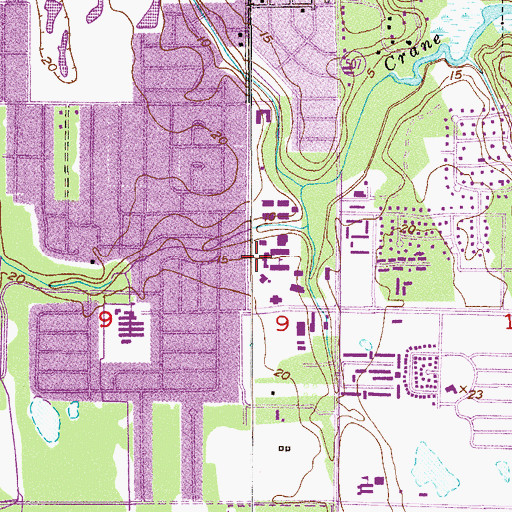 Topographic Map of Florida Institute of Technology, FL