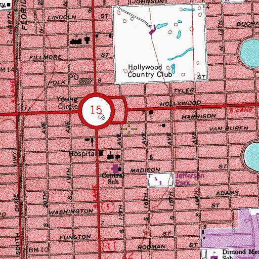 Topographic Map of Heed University, FL