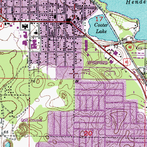 Topographic Map of Pace Independent Private School, FL