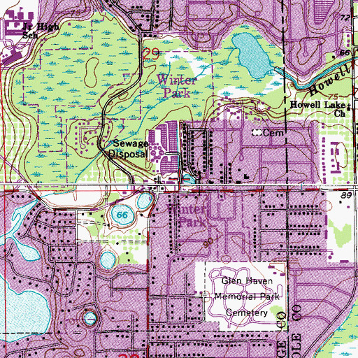Topographic Map of Immanuel Presbyterian Church, FL