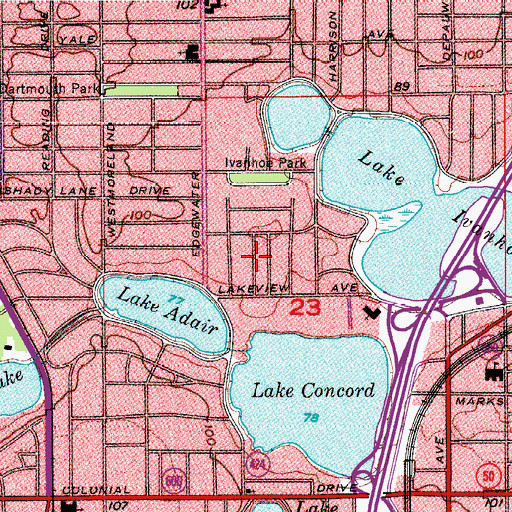 Topographic Map of Christ Community Church, FL