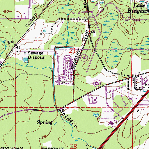 Topographic Map of Holy Bible Mission Church, FL