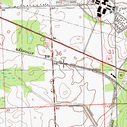 Topographic Map of Boykin Railroad Station, FL