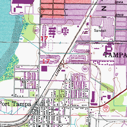 Topographic Map of Dewey Railroad Station, FL