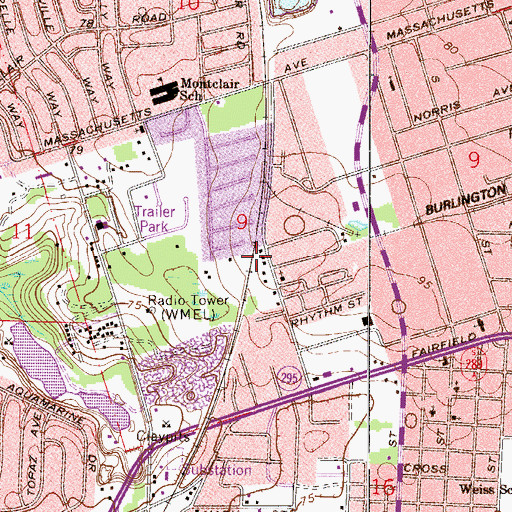 Topographic Map of Power Railroad Station, FL
