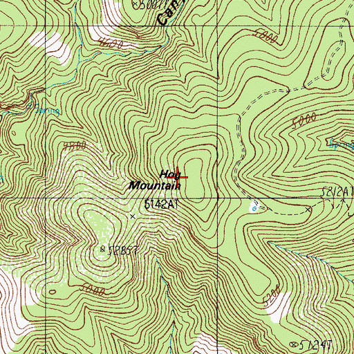 Topographic Map of Hog Mountain, AZ