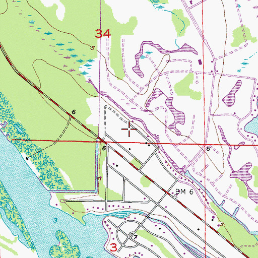 Topographic Map of Rotunda-West, FL