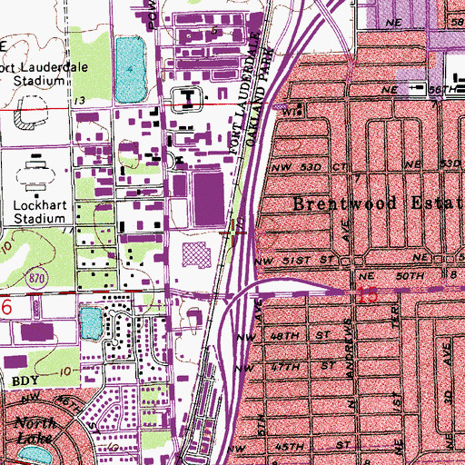 Topographic Map of Prospect Road Railroad Station, FL