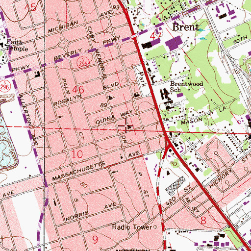 Topographic Map of Windy Hill Baptist Church, FL