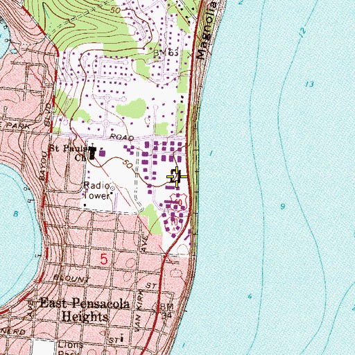 Topographic Map of Creative Learning Center, FL