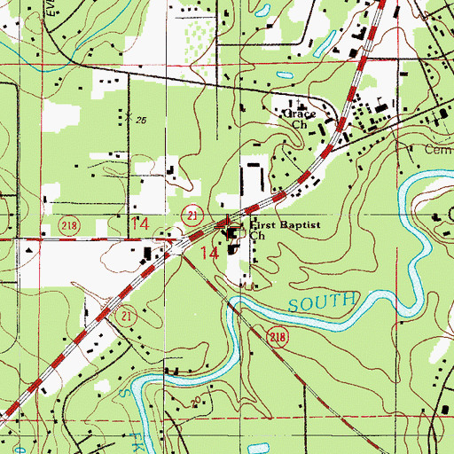 Topographic Map of American Heritage Private School, FL